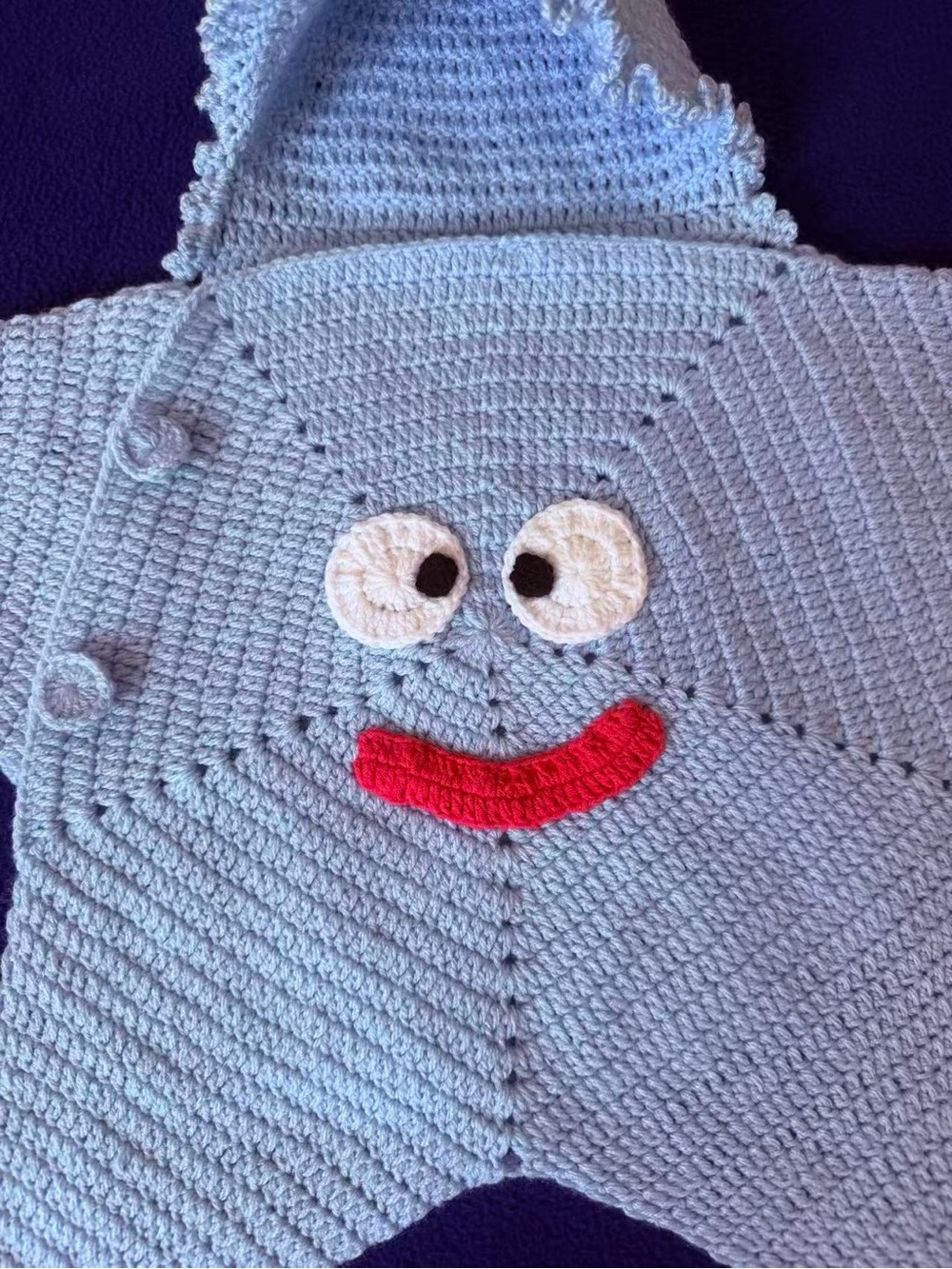 Crochet baby star Cocoon- sleeping bag with hood - Picture 4 of 8